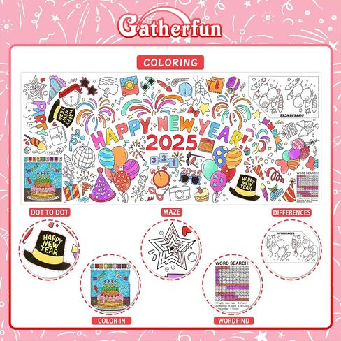Gatherfun Hello Spring Giant Coloring Poster for Classroom - 31.5x72 Versatile Spring Activity Poster/Table Cover for School Parties,Birthday & Special Events Decoration in Saudi Arabia