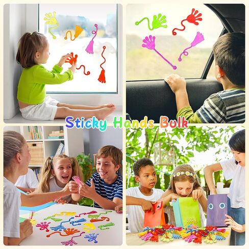 Sticky Hands Bulk 30 PCS Party Favors for Kids 4-8,8-12 Year Stretchy Sticky Hand Feet Goodie Bags Stuffers for Kids Small Mini Classroom Prizes Easter Basket Stuffers Bulk Birthday Party Slap Hand in Saudi Arabia