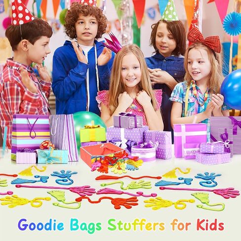 Sticky Hands Bulk 30 PCS Party Favors for Kids 4-8,8-12 Year Stretchy Sticky Hand Feet Goodie Bags Stuffers for Kids Small Mini Classroom Prizes Easter Basket Stuffers Bulk Birthday Party Slap Hand in Saudi Arabia