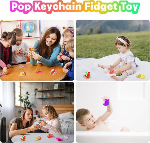 Pop Fidget Toys Bulk Its Party Favors for Kids 4-8 8-12 30 Pack Mini Pop Keychain It Fidget Toy Fidgets for Classroom Prizes for Kids Easter Basket Stuffers Egg Fillers Birthday Goodie Bag Stuffers in Kuwait