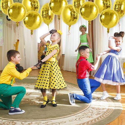 TONIFUL 30Pcs 18 Inch Large Colorful Round Shape Foil Balloons Big Colorful Circle Helium Mylar Ballons for Birthday Wedding Baby Shower Anniversary Engagement Party Decor Supplies in Kuwait