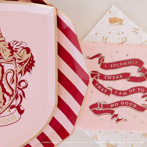 Harry Potter Paper Falkins - Hogwarts ™ House Large Paper Lapkins | مستلزمات حزب هاري بوتر | ديكور الجدول | هدايا لأعياد الميلاد وعيد الميلاد والأعياد | 24 حزمة (6.5 ") in Kuwait