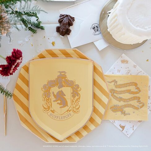 Harry Potter Paper Falkins - Hogwarts ™ House Large Paper Lapkins | مستلزمات حزب هاري بوتر | ديكور الجدول | هدايا لأعياد الميلاد وعيد الميلاد والأعياد | 24 حزمة (6.5 ") in Kuwait