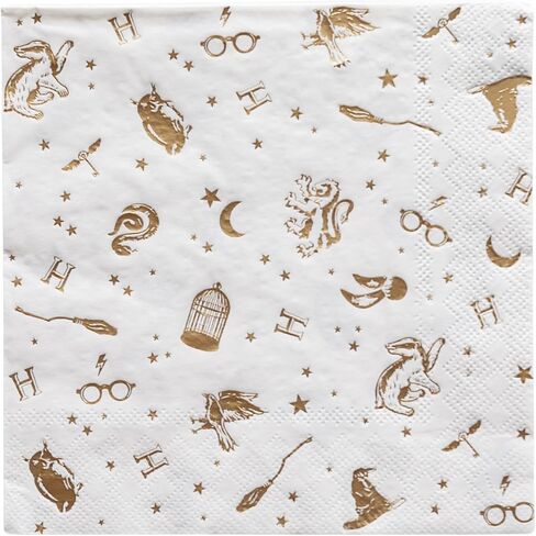 Harry Potter Paper Party Napkins | Hogwarts House Small Paper Napkins | Harry Potter Party Supplies | Table Decor | Gifts for Birthdays, Christmas, and Holidays | 24 Pack (5") in Saudi Arabia