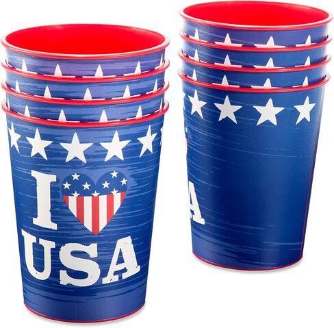 American Greetings Patriotic Paw Patrol Party Supplies, Plastic Stadium Cups (8-Count) in Saudi Arabia