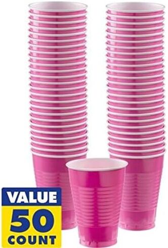 CUP 18OZ PL HI CT BRIGHT PINK (20/20) in Kuwait