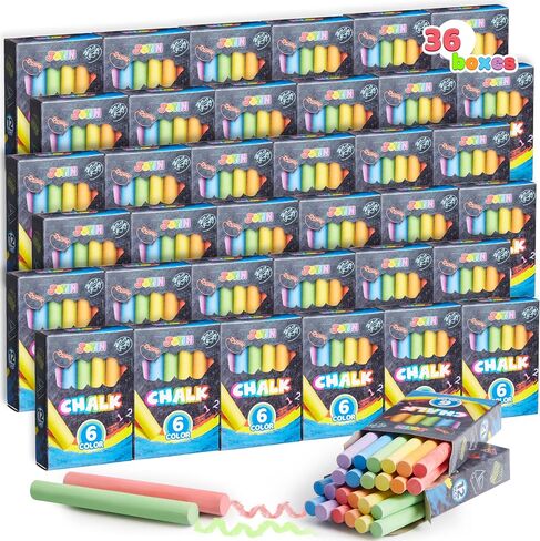JOYIN 432 Counts Mini Chalk Set for Kids, Non-Toxic Mini Chalk for Boys Girls 3+, School Supplies for Teachers, Goody Bag Fillers, Classroom Prizes Gifts (36 Boxes) in Saudi Arabia
