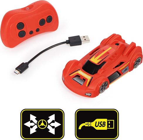Air Hogs, Zero Gravity Sprint RC Car Wall Climber, Red USB Micro B Rechargeable Indoor Wall Racer, Over 4-Inches, Kids Toys for Kids Ages 4 and up in Saudi Arabia