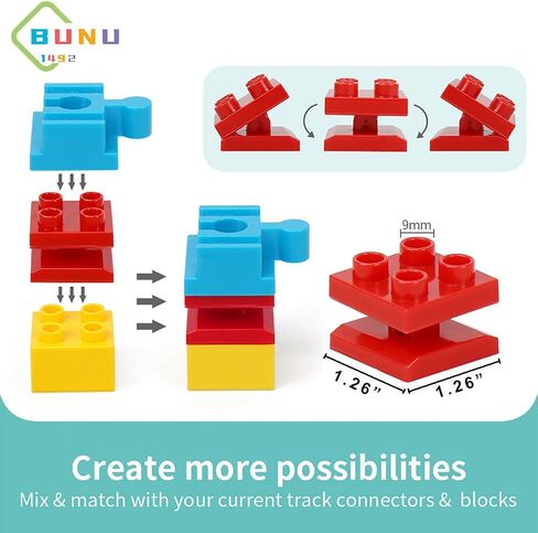 Wooden Train Track Accessories, 40 pcs Wooden Track Connector, Compatible with All Major Brands Wood Train Track, Christmas Birthday Gift for Boys Girls, Train Toys Expansion Pack for Kids Ages 3+ in Saudi Arabia