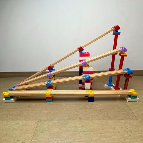 Wooden Train Track Accessories, 40 pcs Wooden Track Connector, Compatible with All Major Brands Wood Train Track, Christmas Birthday Gift for Boys Girls, Train Toys Expansion Pack for Kids Ages 3+ in Saudi Arabia