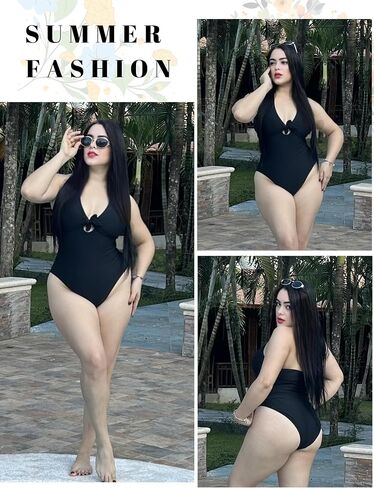 AI'MAGE Women's One Piece Swimsuits Halter Bathing Suits Knot Front Push Up Swim Suits Tummy Control Swimwear S-XXL in Saudi Arabia