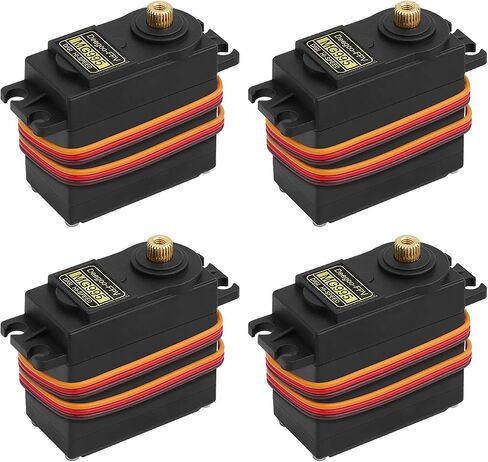 4PCS Servo Motor MG995 Control Angle180 Metal Gear Servo 20KG Digital High Speed Torque Servo Motor for Smart Car Robot Boat RC Helicopter in Kuwait