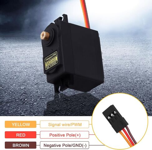 4PCS Servo Motor MG995 Control Angle180 Metal Gear Servo 20KG Digital High Speed Torque Servo Motor for Smart Car Robot Boat RC Helicopter in Kuwait