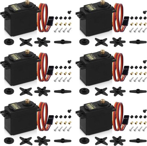 4PCS Servo Motor MG995 Control Angle180 Metal Gear Servo 20KG Digital High Speed Torque Servo Motor for Smart Car Robot Boat RC Helicopter in Kuwait