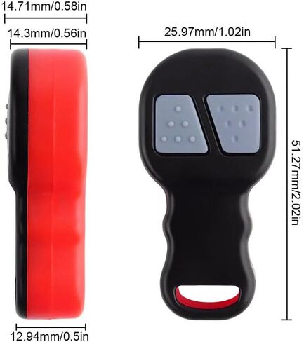 INJORA Metal Automatic Winch Wireless Remote Controller System for 1:10 RC Crawler Car Axial SCX10 90046 TRX4 Redcat (Red) in Saudi Arabia