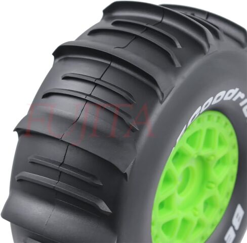 Fujita 1/7 1/8 RC Off-Road Truck Tyre Set Desert Beach Snow Tyre 140mm OD لـ TRX UDR 85086-4 ARRMA MOJAVE EXB YK4072 4073 YKDF7 TB7/17MM HEX (أبيض) in Kuwait