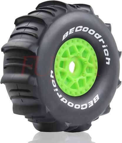 Fujita 1/7 1/8 RC Off-Road Truck Tyre Set Desert Beach Snow Tyre 140mm OD لـ TRX UDR 85086-4 ARRMA MOJAVE EXB YK4072 4073 YKDF7 TB7/17MM HEX (أبيض) in Kuwait