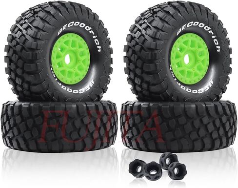 fujita 138MM OD 1/7 1/8 RC Short Course Truck Tyres Set All-Terrain Performance Tyres for TRX UDR 85086-4 ARRMA Mojave EXB YK4072 YKDF7 YK4073 TB7 (White) in Saudi Arabia