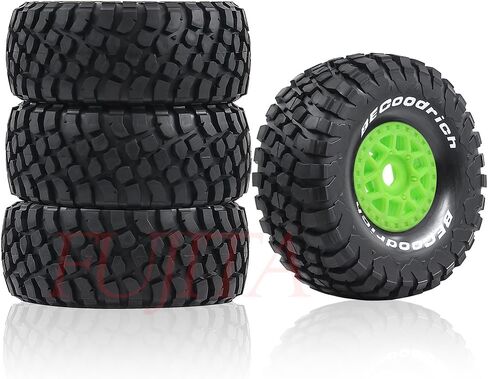 fujita 138MM OD 1/7 1/8 RC Short Course Truck Tyres Set All-Terrain Performance Tyres for TRX UDR 85086-4 ARRMA Mojave EXB YK4072 YKDF7 YK4073 TB7 (White) in Saudi Arabia