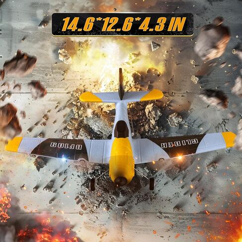 BEZGAR HQ089 RC Plane, Drones for Kids, 6-axis Gyro Remote Control Airplane, RC Helicopter, Easy Control for Beginners Toys with Colorful LED Navigation Lights in Saudi Arabia