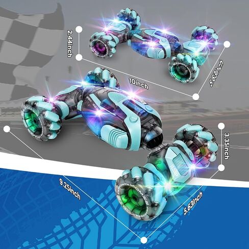 Gesture Sensing RC Stunt Car - Best Gifts for Boys 6-12 Year Old 360° Rotating 4WD Remote Control Transform Hand Controlled Car Birthday Presents for Kids Age 7 8 9 10 11 yr in Kuwait