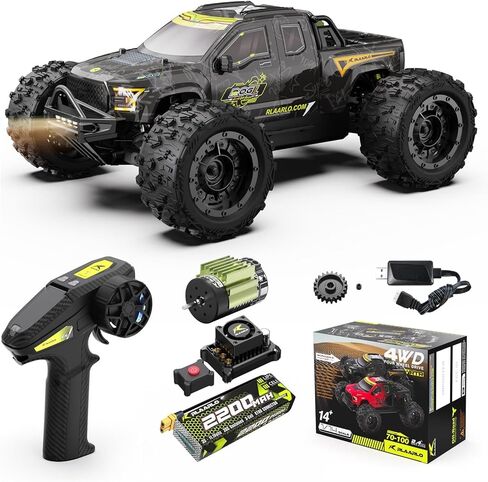 1/14 Brushless Fast RC Cars for Adults, Top Speed 60+ MPH RC Truck, All Terrain Remote Control Car Hobby Off-Road Remote Control Truck 4x4 Electric Vehicle Monster Trucks with 3S Battery in Saudi Arabia