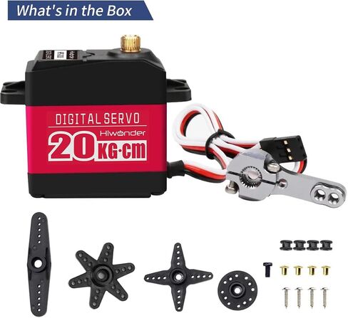 20KG RC Servo High Torque Servo Motors, Waterproof Full Metal Gear Steering Servo for 1/6 1/8 1/10 1/12 RC Car Robot DIY, Digital Servo with 25T Servo Horn, Control Angle 180° in Saudi Arabia