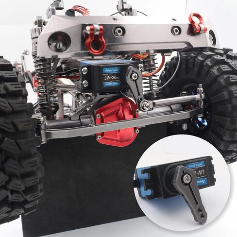ألومنيوم RC Clamping 25T Servo Horn Productions for Standard Servo Motors for Traxxas TRX4 AXIAL SCX10 Tamiya 1/10 RC Crawler Truck (Black) in Kuwait