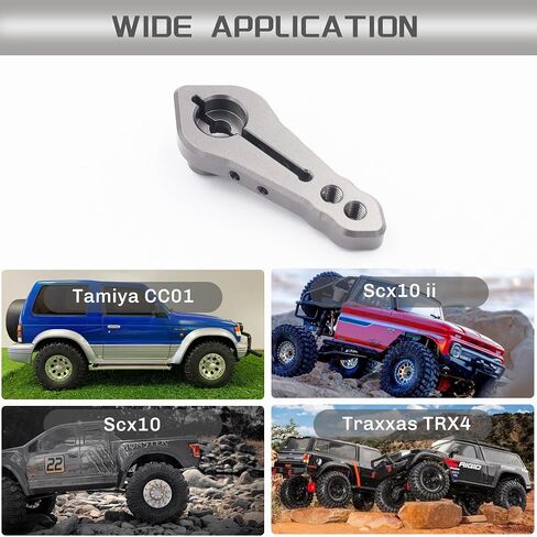 ألومنيوم RC Clamping 25T Servo Horn Productions for Standard Servo Motors for Traxxas TRX4 AXIAL SCX10 Tamiya 1/10 RC Crawler Truck (Black) in Kuwait