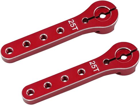 2pcs Servo Horn 56mm Metal 25T Metal Servo Arm Extension Servo Horn for 30-100CC Balsa Airplanes 1/10 RC Crawler Car Boat Futaba HSP Wltoys Axial SCX10 Parts in Saudi Arabia