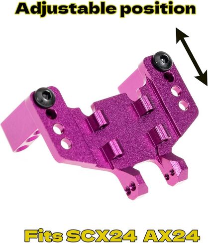 RampCrab Servo Mount Bracket for SCX24 AX24, Adjustable Servo Mount Bracket, 1/24 RC Car Steering Servo Mount for Axial SCX24 Bronco Deadbolt JLU Gladiator C10 Upgrade Parts, Brass, Black in Kuwait