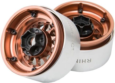 RhinoRC MOZA 1.9 Inch Negative Offset Aluminum Wheel Rim 4PCS Beadlock RC Tires for 1/10 RC Crawler Axial SCX10 RR10 Wraith TRX4 TRX-6 (WH1907) in Saudi Arabia