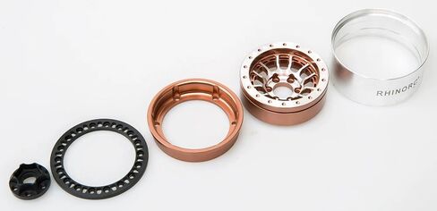 RhinoRC MOZA 1.9 Inch Negative Offset Aluminum Wheel Rim 4PCS Beadlock RC Tires for 1/10 RC Crawler Axial SCX10 RR10 Wraith TRX4 TRX-6 (WH1907) in Saudi Arabia