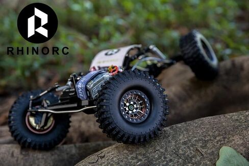 RhinoRC MOZA 1.9 Inch Negative Offset Aluminum Wheel Rim 4PCS Beadlock RC Tires for 1/10 RC Crawler Axial SCX10 RR10 Wraith TRX4 TRX-6 (WH1907) in Saudi Arabia