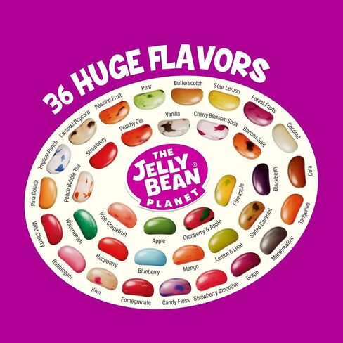 The Jelly Bean Planet, Gourmet Jelly Beans Gift 12 Pack - 36 Huge Natural Fruit Flavors, Seasonal, Birthday, Easter Candy, Plant Based Colors - Gluten Free, Fun Bulk Sweets Assortment in Saudi Arabia