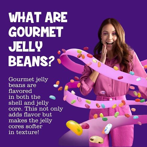 The Jelly Bean Planet, Gourmet Jelly Beans Gift 12 Pack - 36 Huge Natural Fruit Flavors, Seasonal, Birthday, Easter Candy, Plant Based Colors - Gluten Free, Fun Bulk Sweets Assortment in Saudi Arabia