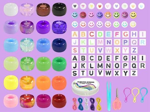 LIS HEGENSA Pony Beads Bulk,Kandi Beads for Necklace Jewelry Making Hair Braiding,Bracelets Making Kits,Hair Bead,Bracelet Beads,Plastic Beads for Crafts Braids Girls (96 Color,4500PCS) in Saudi Arabia