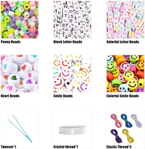 LIS HEGENSA Pony Beads Bulk,Kandi Beads for Necklace Jewelry Making Hair Braiding,Bracelets Making Kits,Hair Bead,Bracelet Beads,Plastic Beads for Crafts Braids Girls (96 Color,4500PCS) in Saudi Arabia