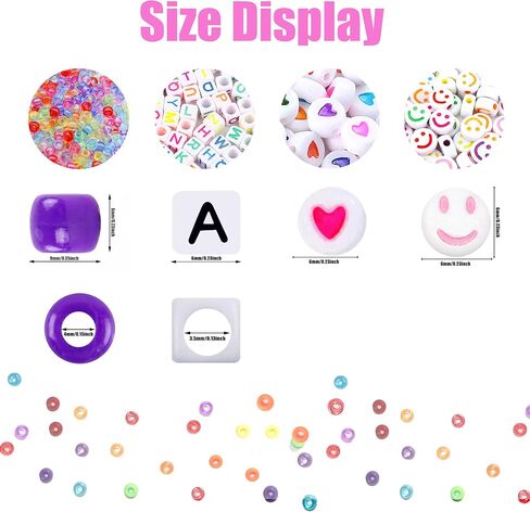 LIS HEGENSA Pony Beads Bulk,Kandi Beads for Necklace Jewelry Making Hair Braiding,Bracelets Making Kits,Hair Bead,Bracelet Beads,Plastic Beads for Crafts Braids Girls (96 Color,4500PCS) in Saudi Arabia