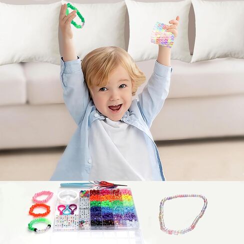 LIS HEGENSA Pony Beads Bulk,Kandi Beads for Necklace Jewelry Making Hair Braiding,Bracelets Making Kits,Hair Bead,Bracelet Beads,Plastic Beads for Crafts Braids Girls (96 Color,4500PCS) in Saudi Arabia
