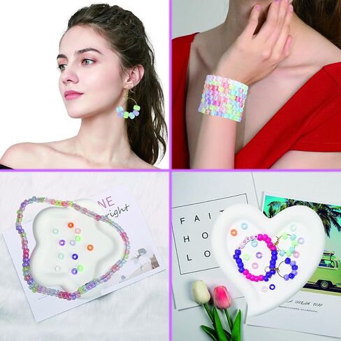LIS HEGENSA Pony Beads Bulk,Kandi Beads for Necklace Jewelry Making Hair Braiding,Bracelets Making Kits,Hair Bead,Bracelet Beads,Plastic Beads for Crafts Braids Girls (96 Color,4500PCS) in Saudi Arabia