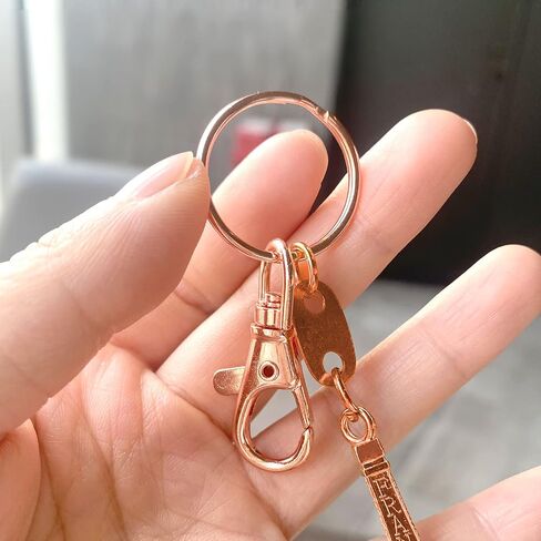 100PCS Swivel Snap Hooks with Key Rings, Premium Metal Swivel Lobster Claw Clasps Assorted Sizes (Large, Medium, Small) for Keychain Clip Lanyard, Jewelry Making, Crafts, Silver in Kuwait