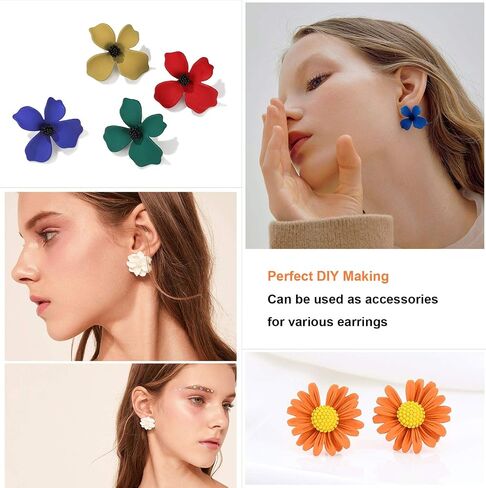 450PCS Earring Posts Stainless Steel Flat Pad,Hypoallergenic Stud Earrings with Butterfly and Rubber Bullet Earring Backs for Jewelry DIY Making Findings (Silver) (Silver) in Kuwait