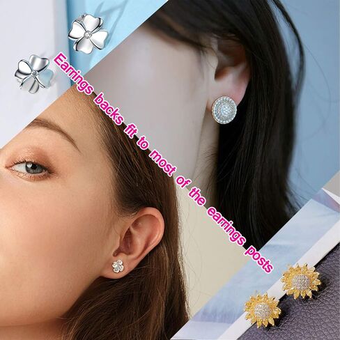 450PCS Earring Posts Stainless Steel Flat Pad,Hypoallergenic Stud Earrings with Butterfly and Rubber Bullet Earring Backs for Jewelry DIY Making Findings (Silver) (Silver) in Kuwait