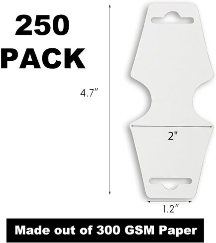250 PackNecklace & Bracelet Display Cards - Easy & Simple Jewelry Display, Bulk 250 Pack White in Saudi Arabia