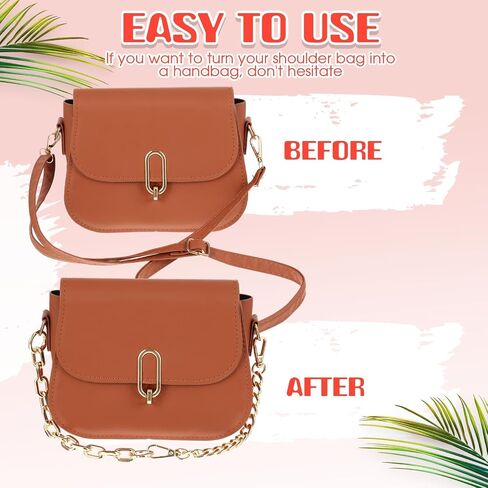 Remuuly 5 Pcs Purse Strap Extender Golden Bag Extender Chain Metal Bag Replacement Handbag Chain Purse Making Supplies (Stylish) in Kuwait