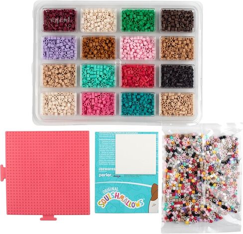 Perler Squishmallows Fused Bead Activity Kit with 5 Unique Patterns, Finished Project Sizes Vary, Multicolor 4393 Pieces in Kuwait