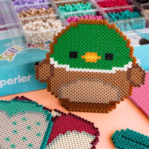 Perler Squishmallows Fused Bead Activity Kit with 5 Unique Patterns, Finished Project Sizes Vary, Multicolor 4393 Pieces in Kuwait