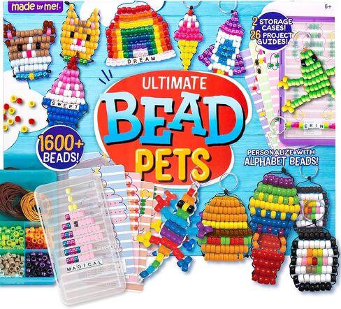 صنعت من قبل Me Ultimate Bead Pets بواسطة Horizon Group USA ، حرف الحيوانات الأليفة للخرز للأطفال ، تشمل أكثر من 1400 حبة ، وملابس مفاتيح ومقاطع كارابينر ، وقوالب التصميم ، وحالات التخزين والمزيد in Kuwait