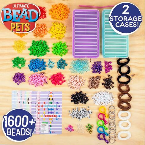 صنعت من قبل Me Ultimate Bead Pets بواسطة Horizon Group USA ، حرف الحيوانات الأليفة للخرز للأطفال ، تشمل أكثر من 1400 حبة ، وملابس مفاتيح ومقاطع كارابينر ، وقوالب التصميم ، وحالات التخزين والمزيد in Kuwait
